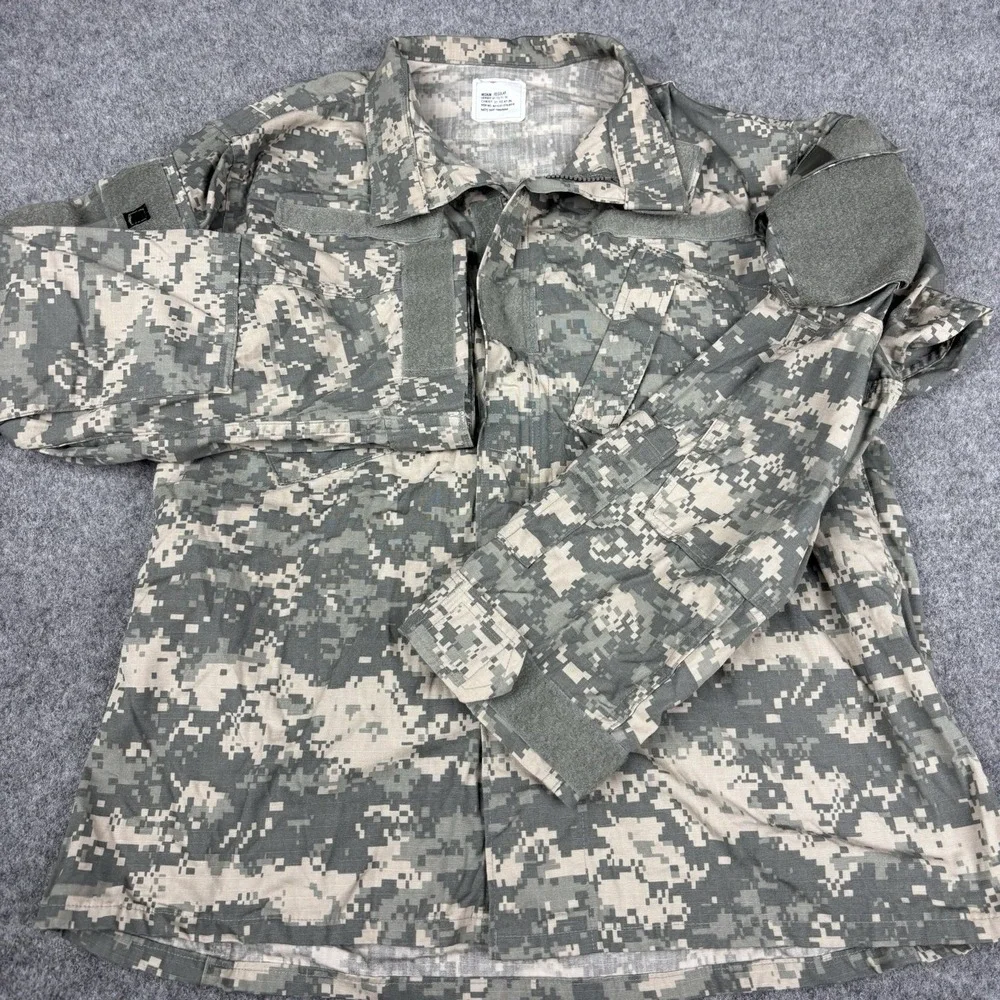 Army Combat Jacket Medium Regular Digital Camo Ripstop Uniform Military Full Zip